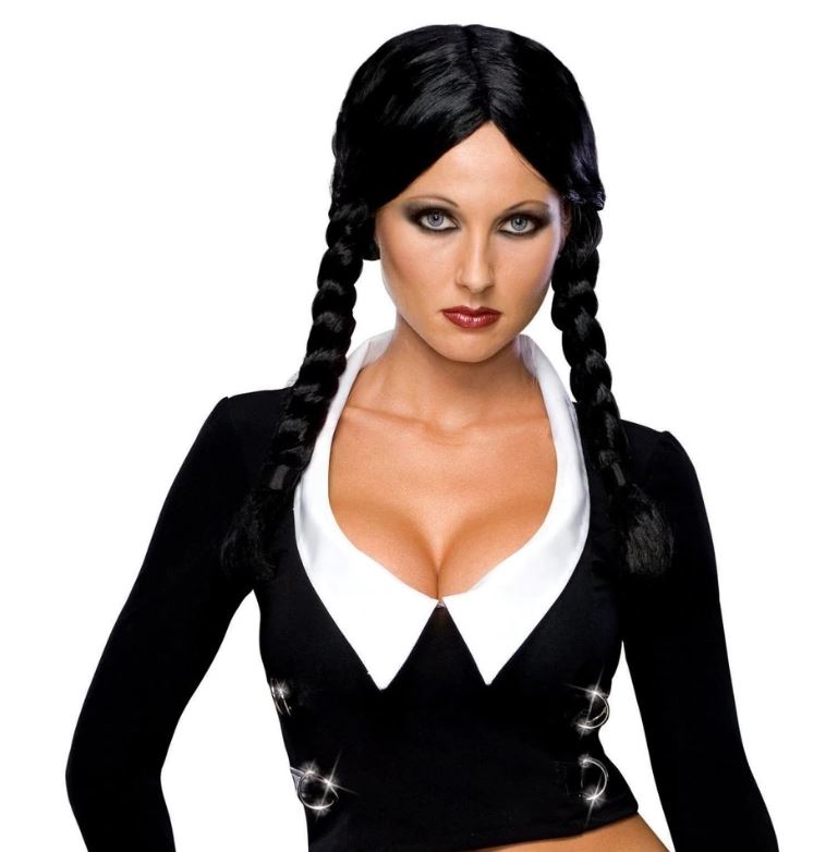 Addams Family Wednesday Plaits Wig